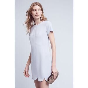 New Anthropologie Ruenna Scalloped Mini Dress by Shoshanna Size 2 $350 Lilac